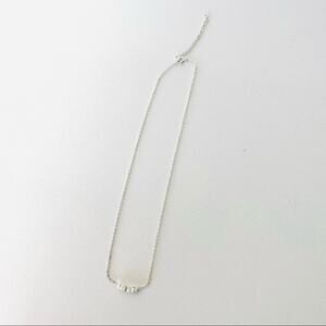 NEW NORDSTROM REVOLVE Dainty Silver White Howlite Bead Charm Necklace Jewelry